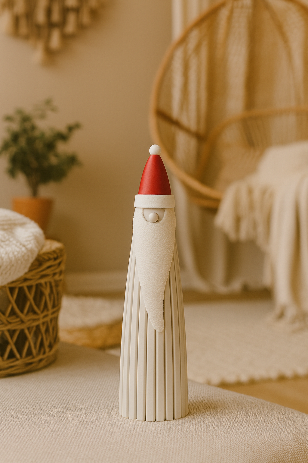 Süßer minimalistischer Weihnachtsmann als Deko