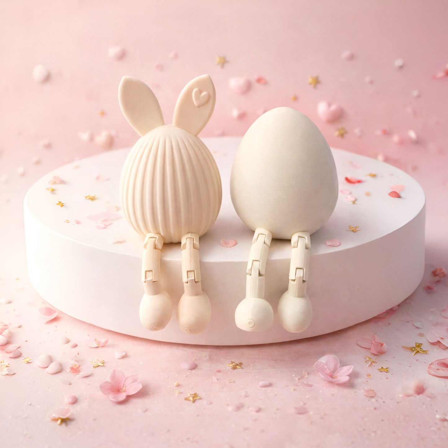 Sitzende Osterfiguren mit Beinchen