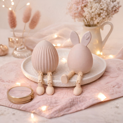 Sitzende Osterfiguren mit Beinchen