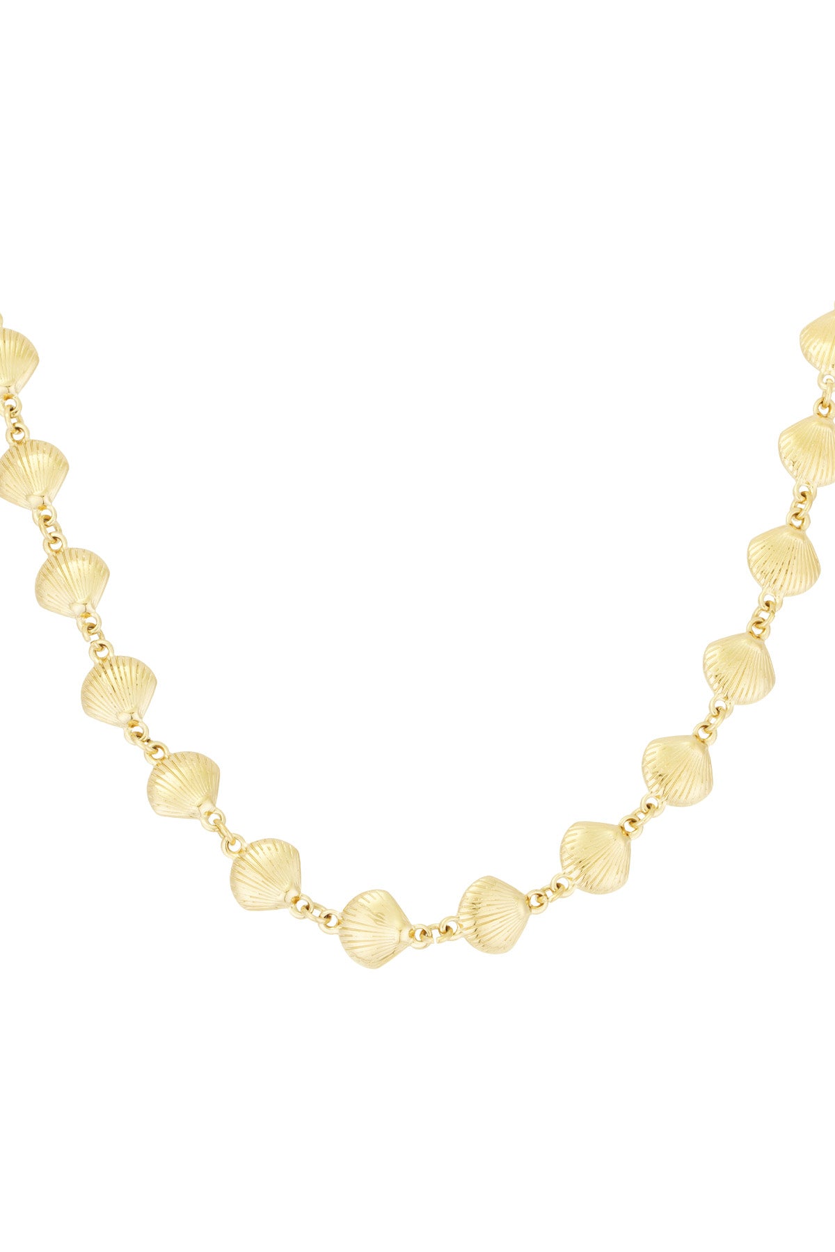 Sommerliche Muschelkette in Gold aus robustem Edelstahl