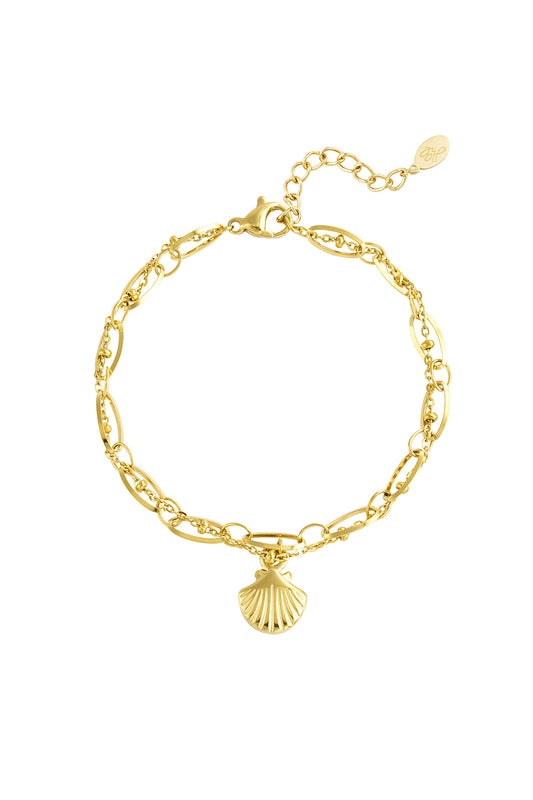 Filigranes Armband mit maritimem Charm in Goldoptik