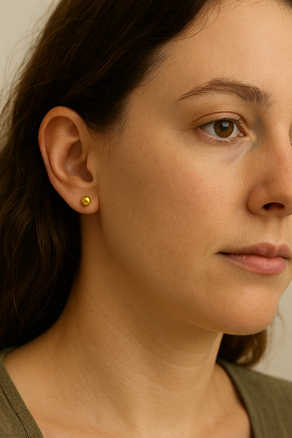 Süße Ohrstecker mit Kugel und Stab - beidseitig tragbar