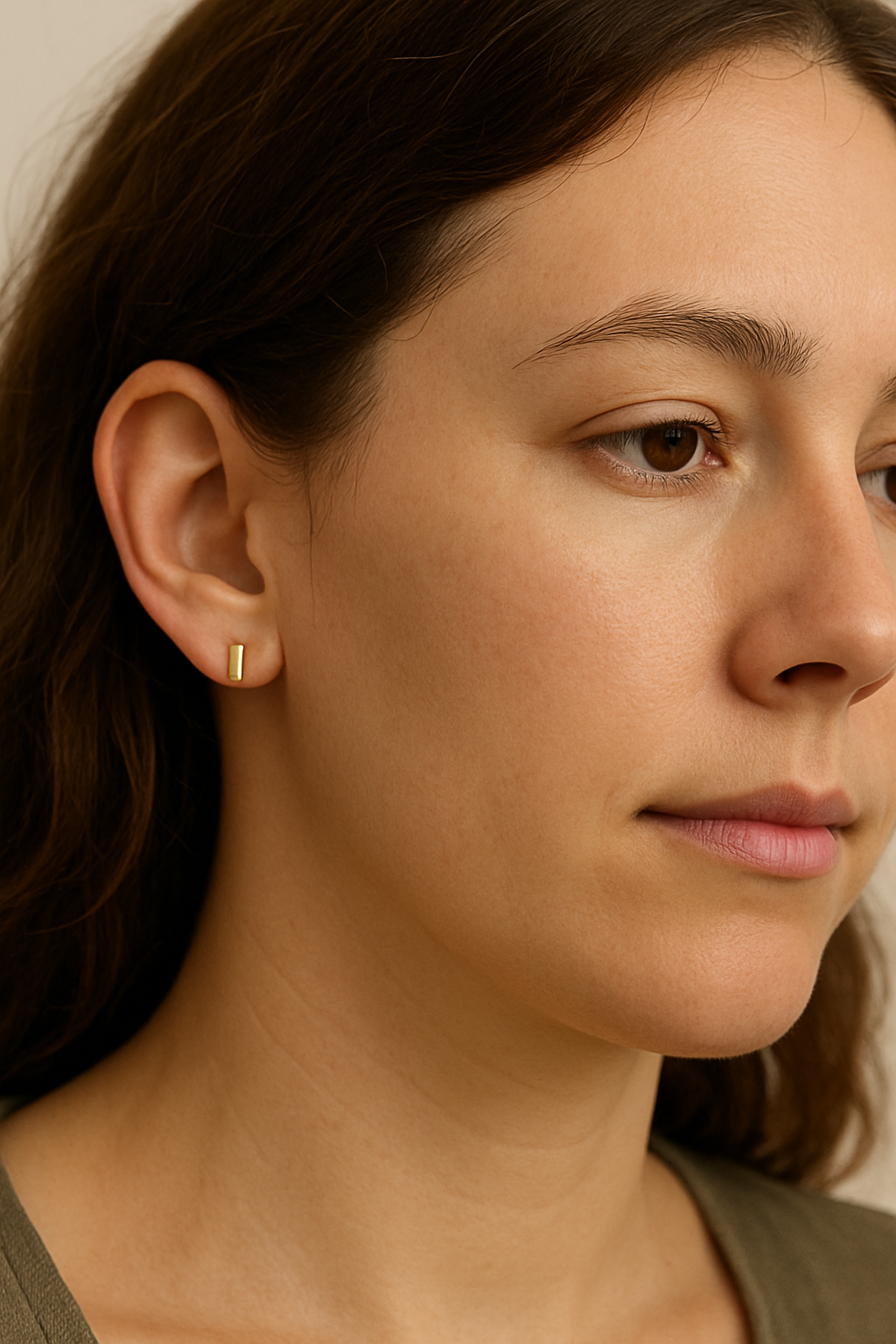 Süße Ohrstecker mit Kugel und Stab - beidseitig tragbar