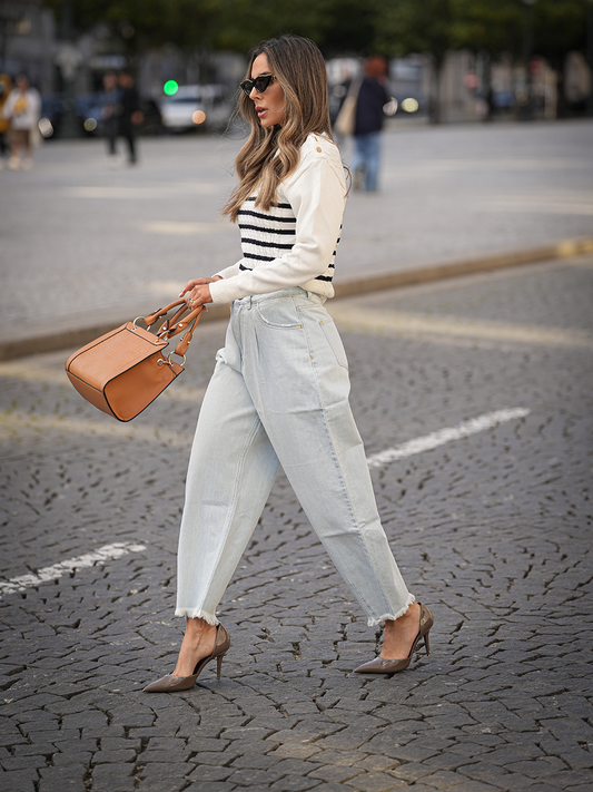 Barrel-Jeans aus Baumwolle