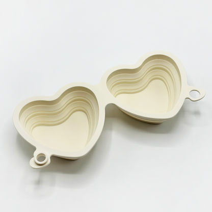 COCOPUP London - Faltbare Schüssel in Herzform - Creme