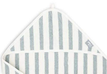 Jollein - Kapuzenhandtuch 75x75cm Stripe Terry - Sea Green - GOTS - Elli by Lena & Lisa