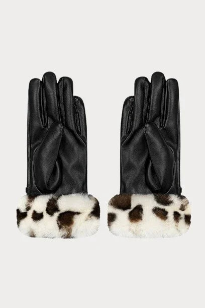 handschuhe mit fellrand Handschuhe mit Leo-Fell – Elli by Lena & Lisa