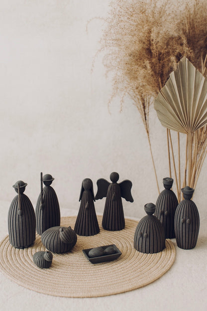 Weihnachtliche Krippe im minimalistischem Stil