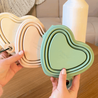 COCOPUP London - Faltbare Schüssel in Herzform - Creme
