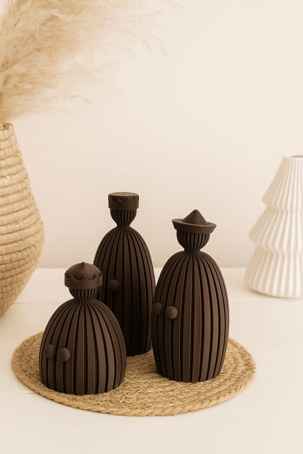 Weihnachtliche Krippe im minimalistischem Stil