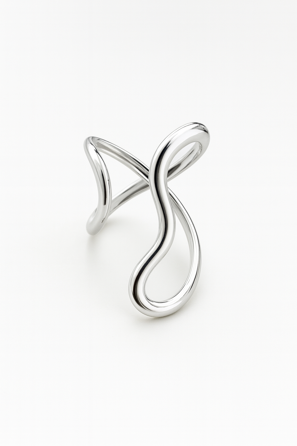 Silver Infinity Curve Ring