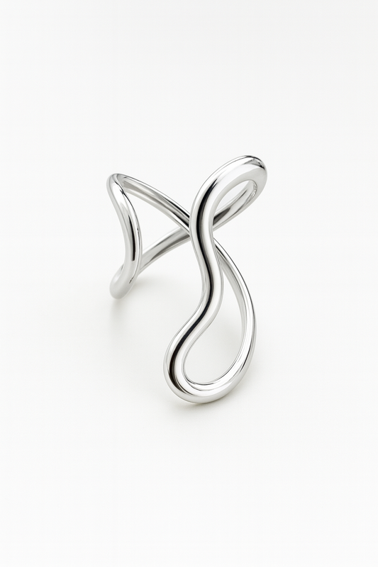 Silver Infinity Curve Ring