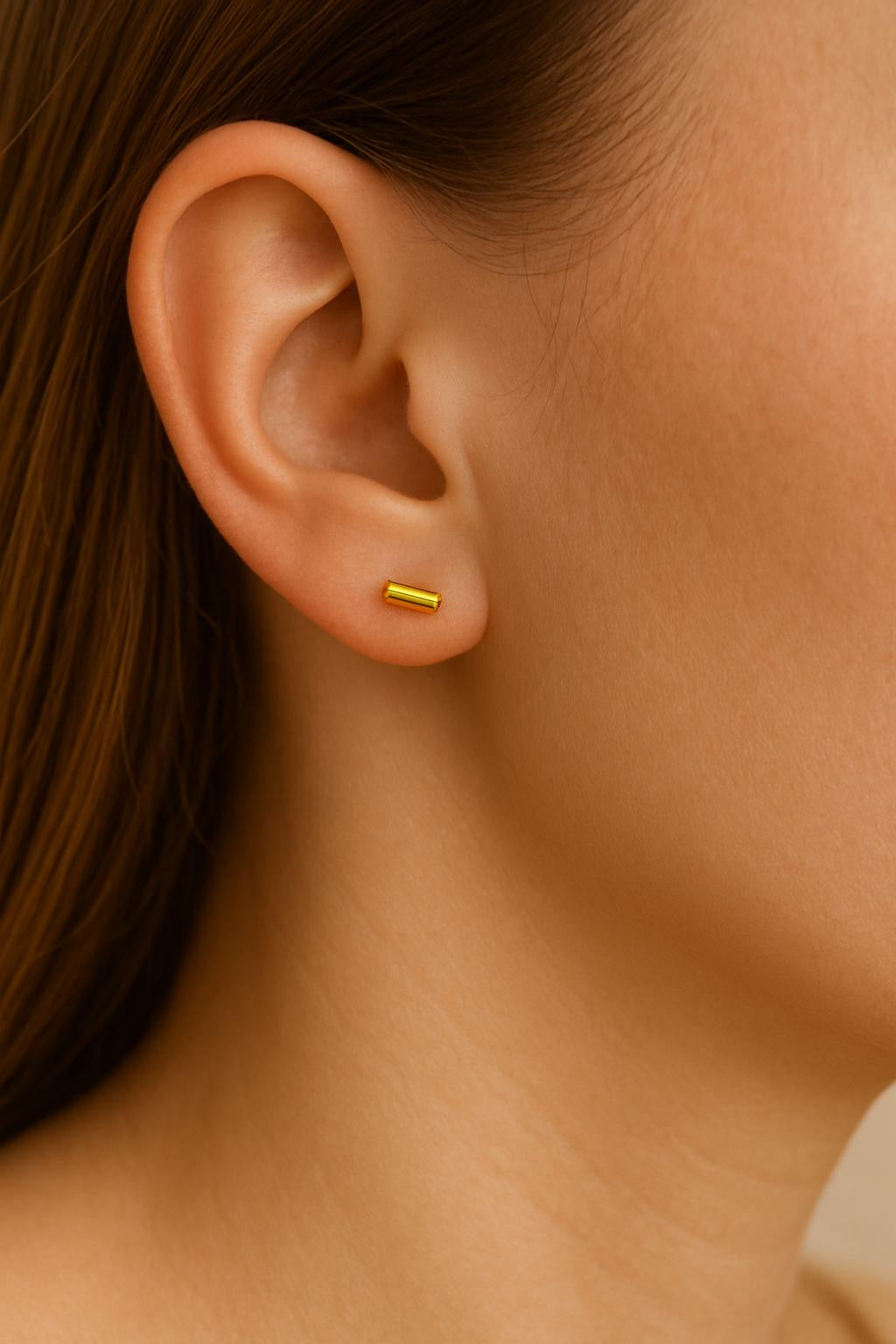 Süße Ohrstecker mit Kugel und kurzem Stab - beidseitig tragbar