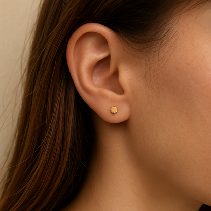 Süße Ohrstecker mit Kugel und Zylinder - beidseitig tragbar