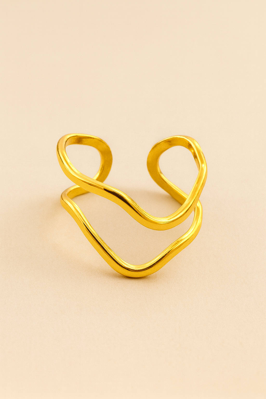 Golden Harmony Lines Ring