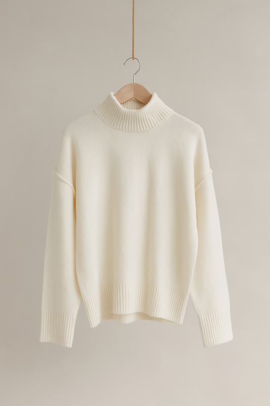 Locker geschnittener Strickpullover aus Kaschmirwolle