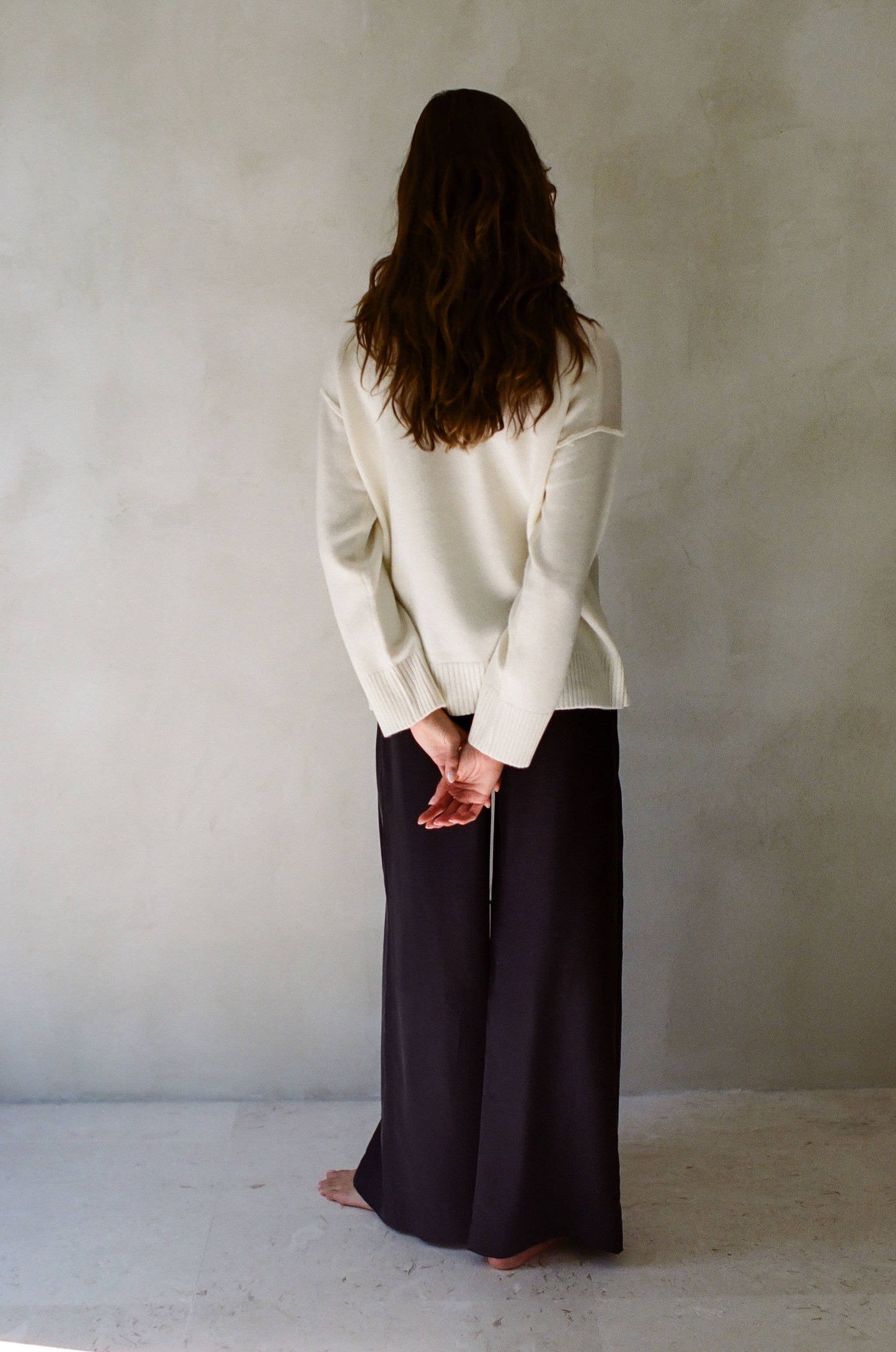 Oversize Wollpullover für Damen in Off-White