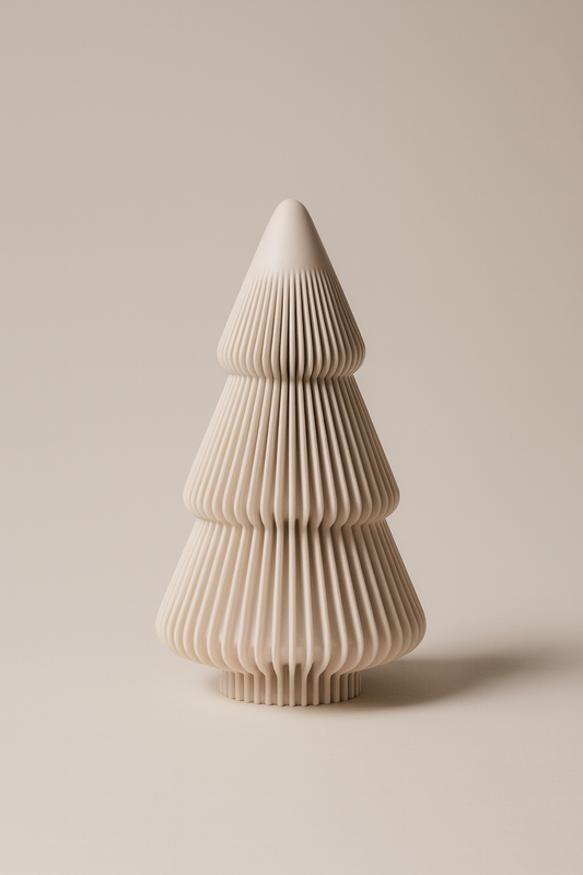 Weihnachtsbäume als Deko in verschiedenen Größen und Farben