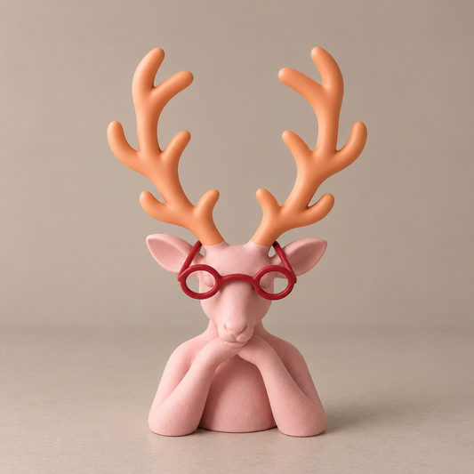 Hirsch Deko mit Geweih | mit oder ohne Brille