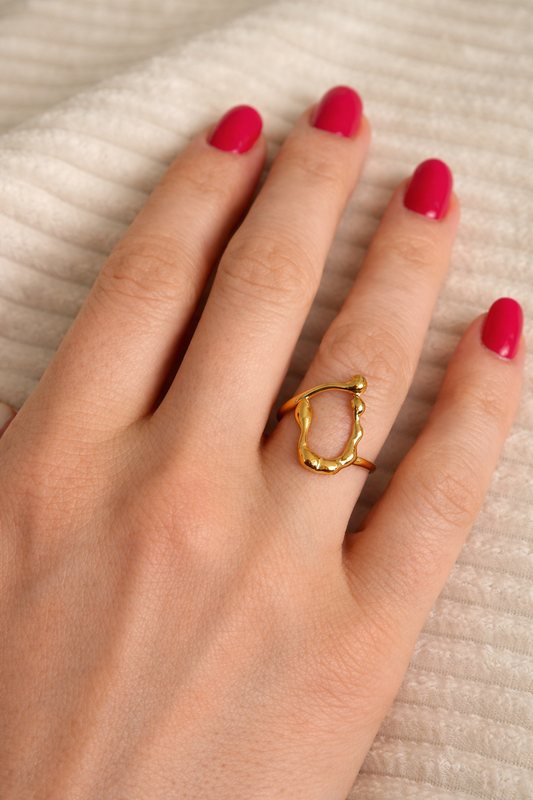 Statement Ring aus stainless Steel