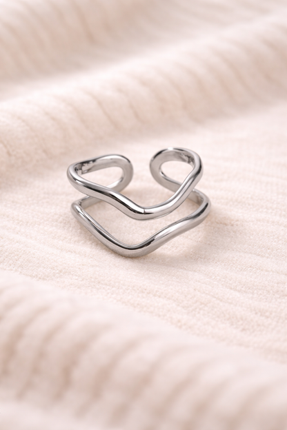 Golden Harmony Lines Ring