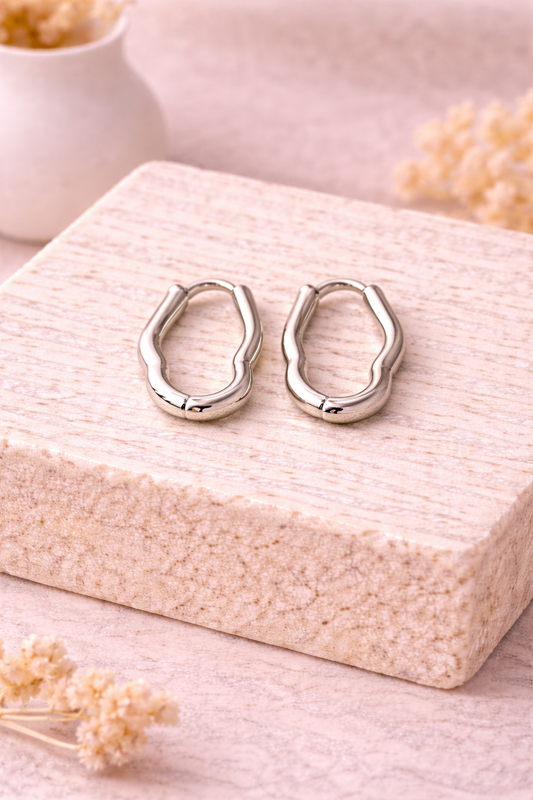 Goldene Statement Creolen – organische Form