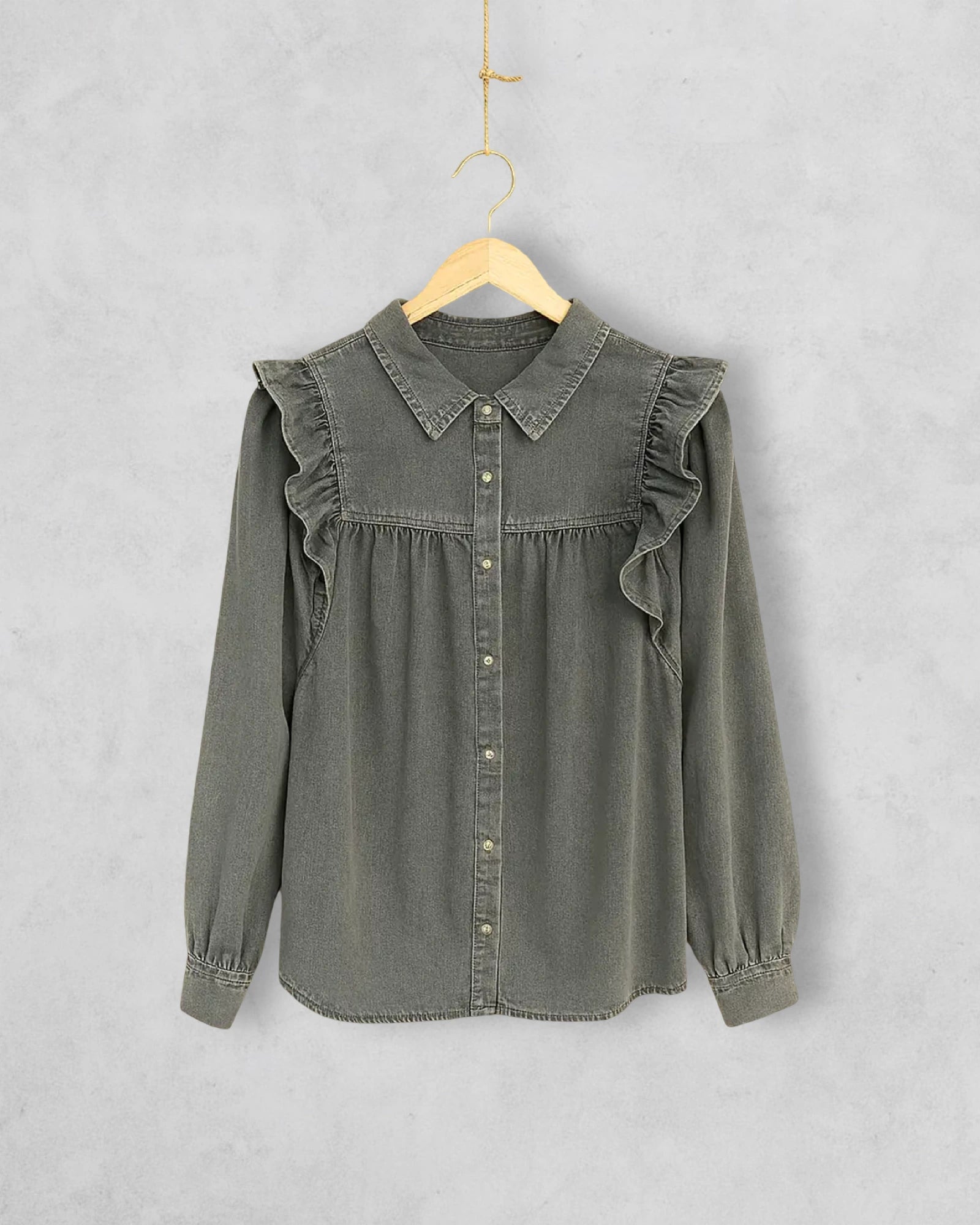 Jeanshemd mit Rüschen – Modern Folk Style - Elli by Lena & Lisa