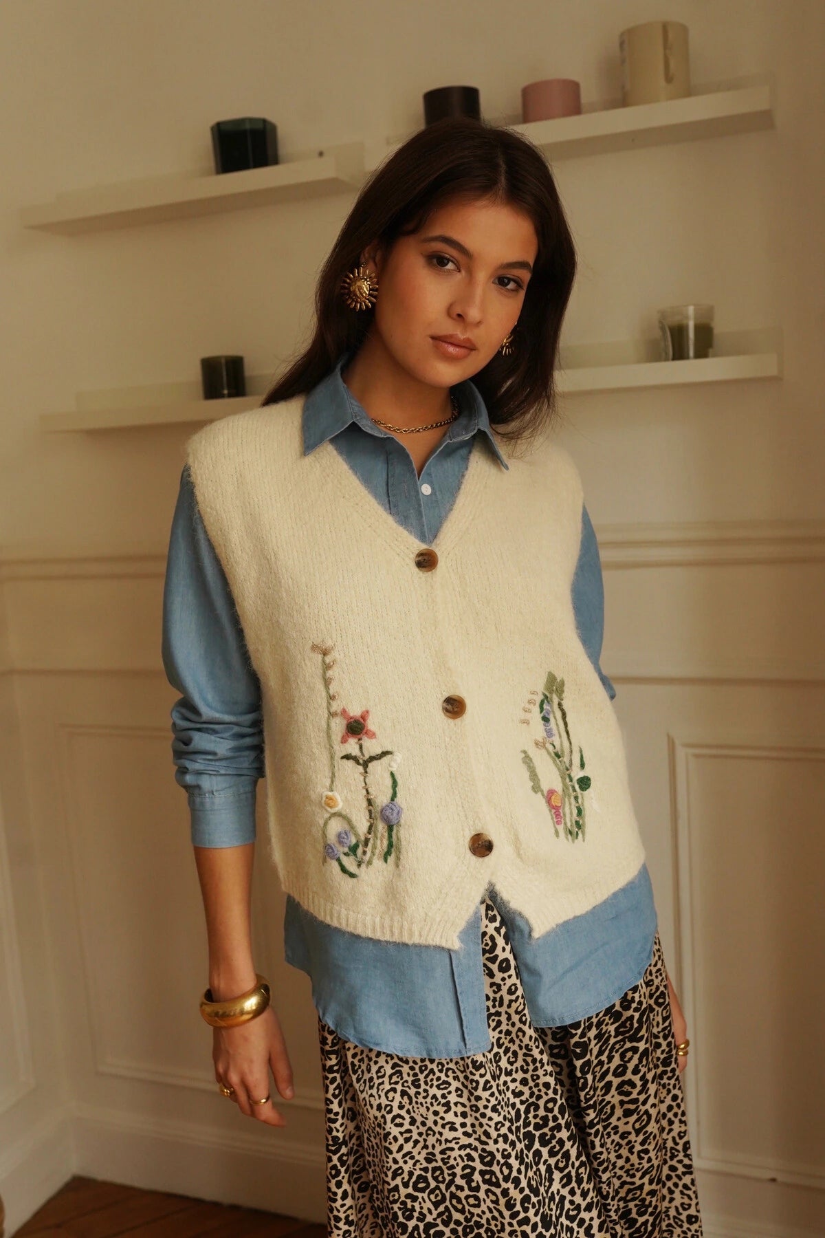 Umweltfreundliche Weste mit Vintage-Charme