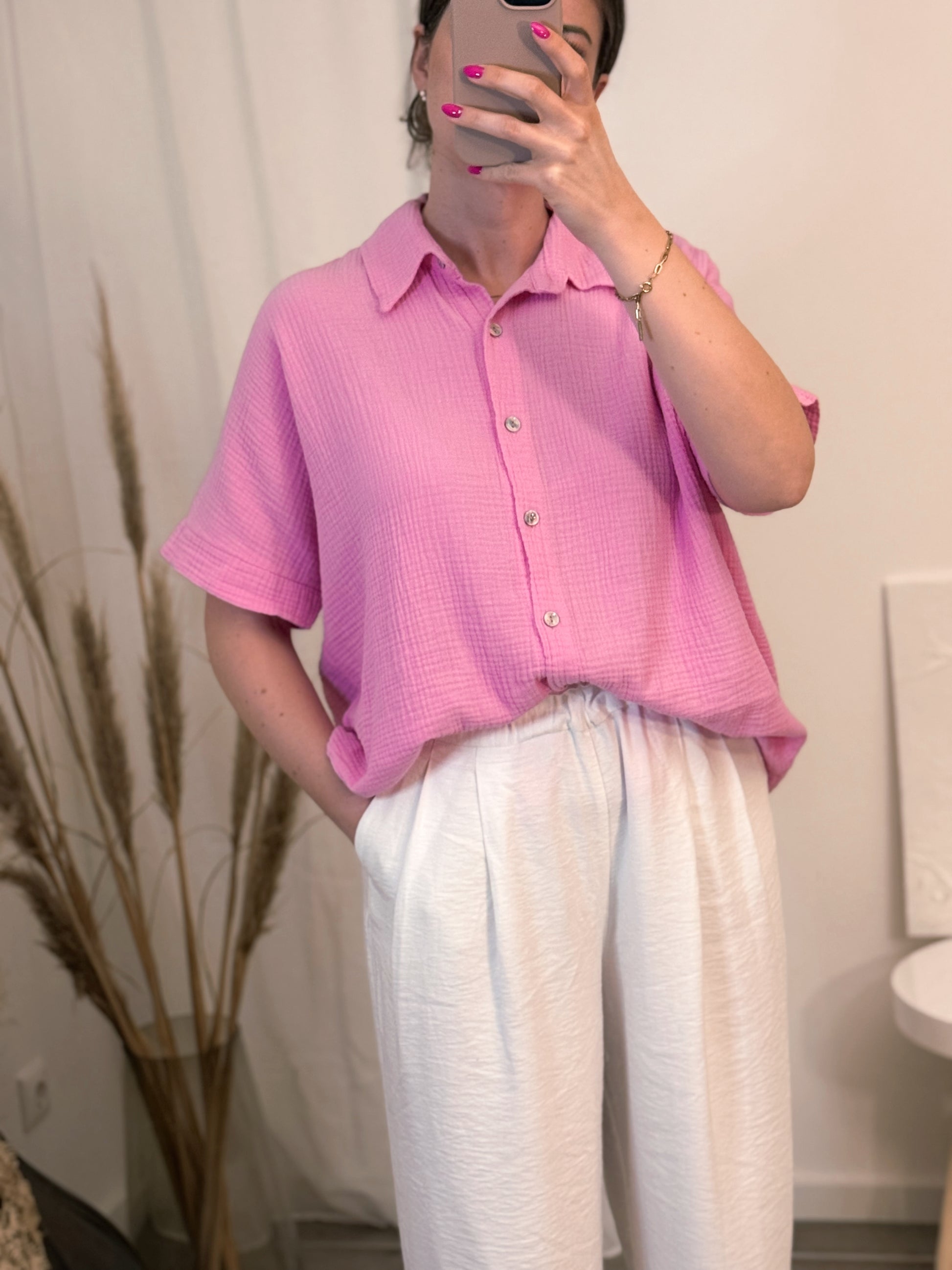 Oversize Musselinbluse 'Sunset Dream' – Sommerbluse - Elli by Lena & Lisa