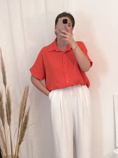 Oversize Musselinbluse 'Sunset Dream' – Sommerbluse - Elli by Lena & Lisa