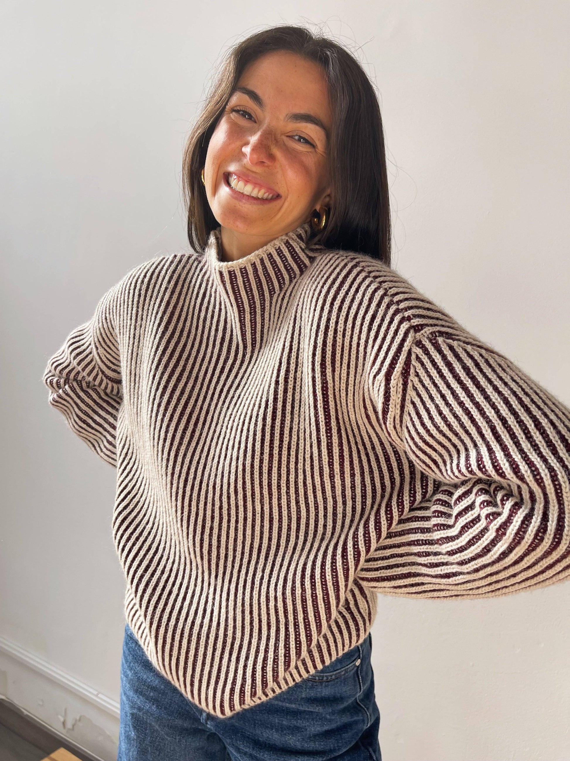 Strukturierter Pullover im Retro-Look