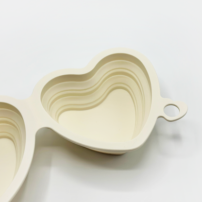 COCOPUP London - Faltbare Schüssel in Herzform - Creme