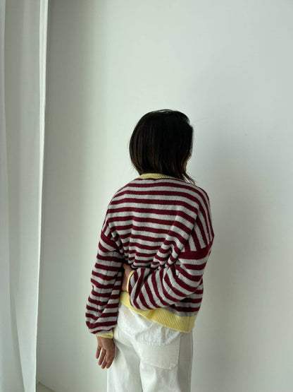 Weicher Strickpullover PIA mit Streifenmuster