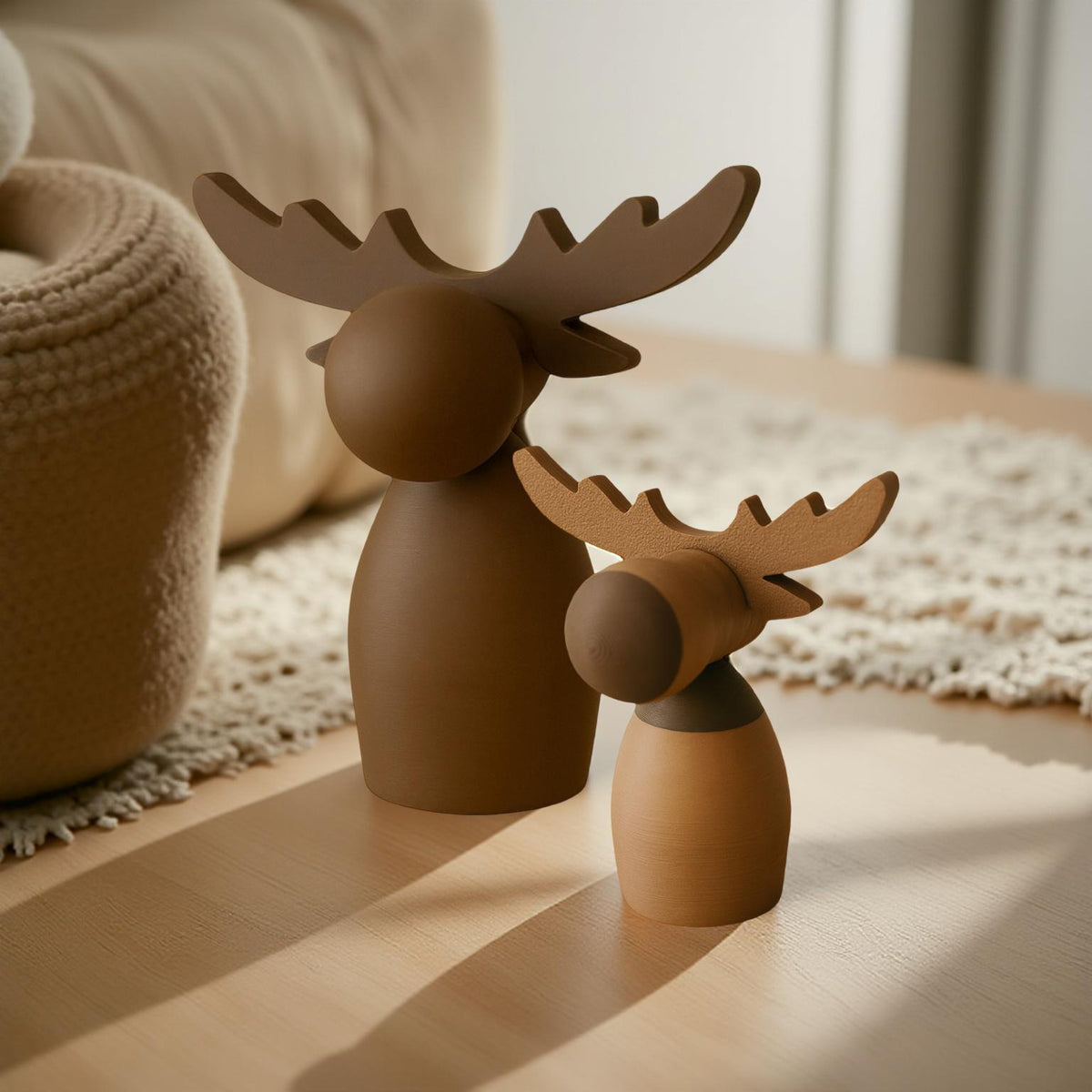 Niedlicher Elch als Weihnachtsdeko - einfarbig oder mehrfarbig