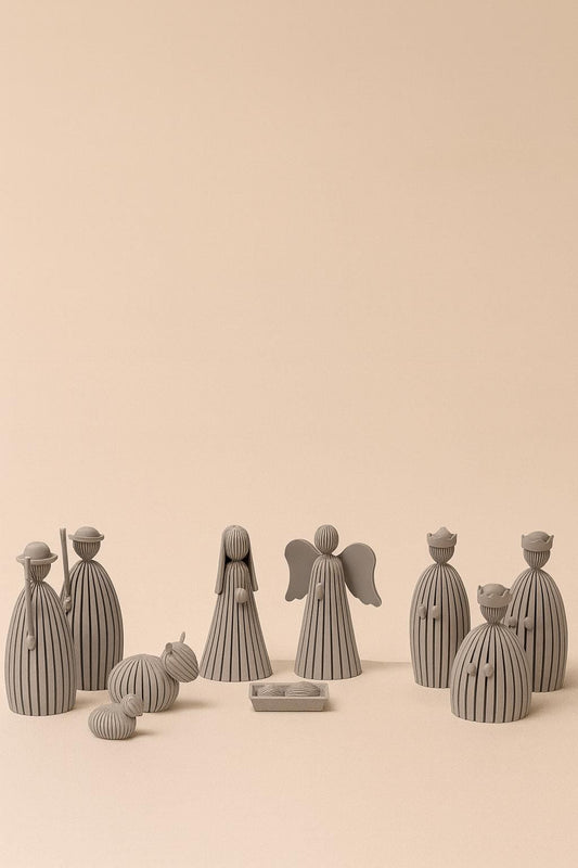 Weihnachtliche Krippe im minimalistischem Stil