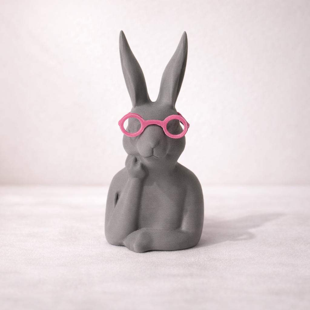 Deko Hase mit oder ohne Brille