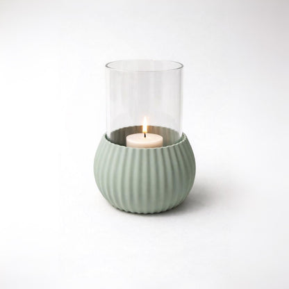 3D-gedruckter Windlichthalter geriffelt