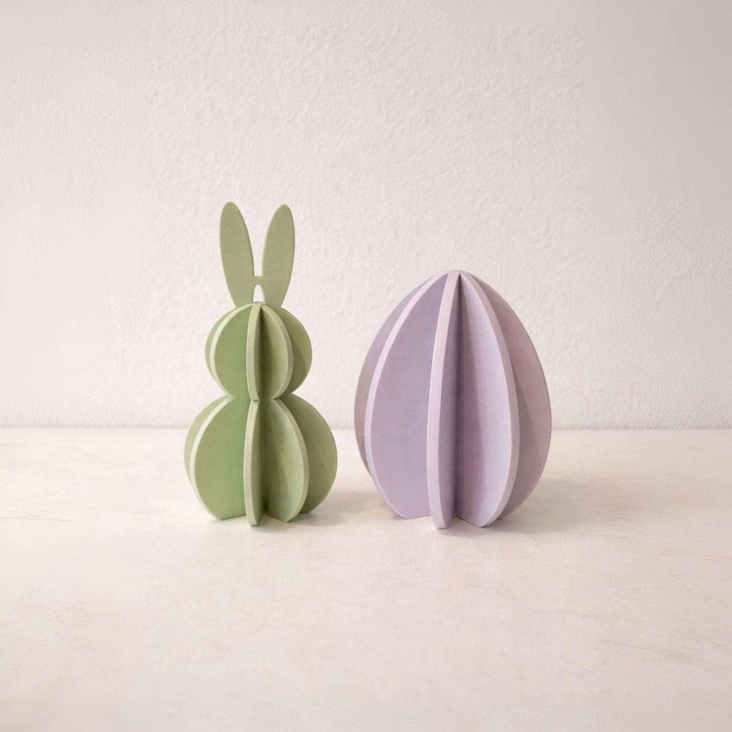 Osterfigur Hase & Ei stehend - Wabenoptik