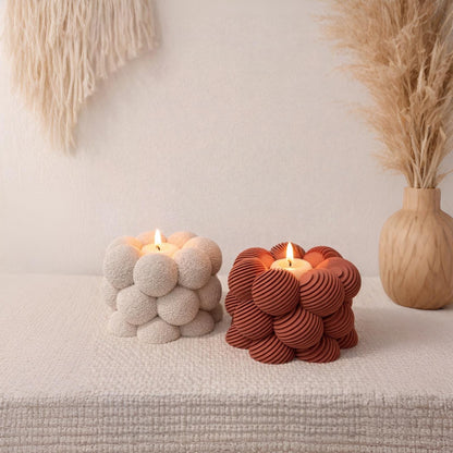 Moderner Bubble-Teelichthalter in Blütenform | 3D-Druck Deko