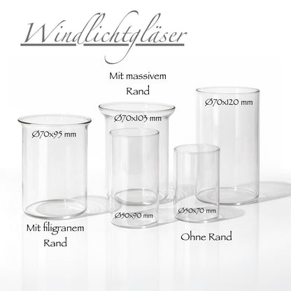 Modernes LED-Windlicht im Rillen-Design