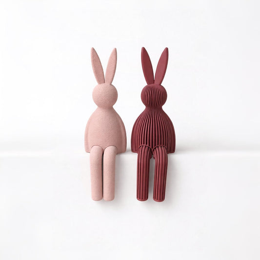 Sitzender Deko-Hase Lykke“  Struktur oder gerippt