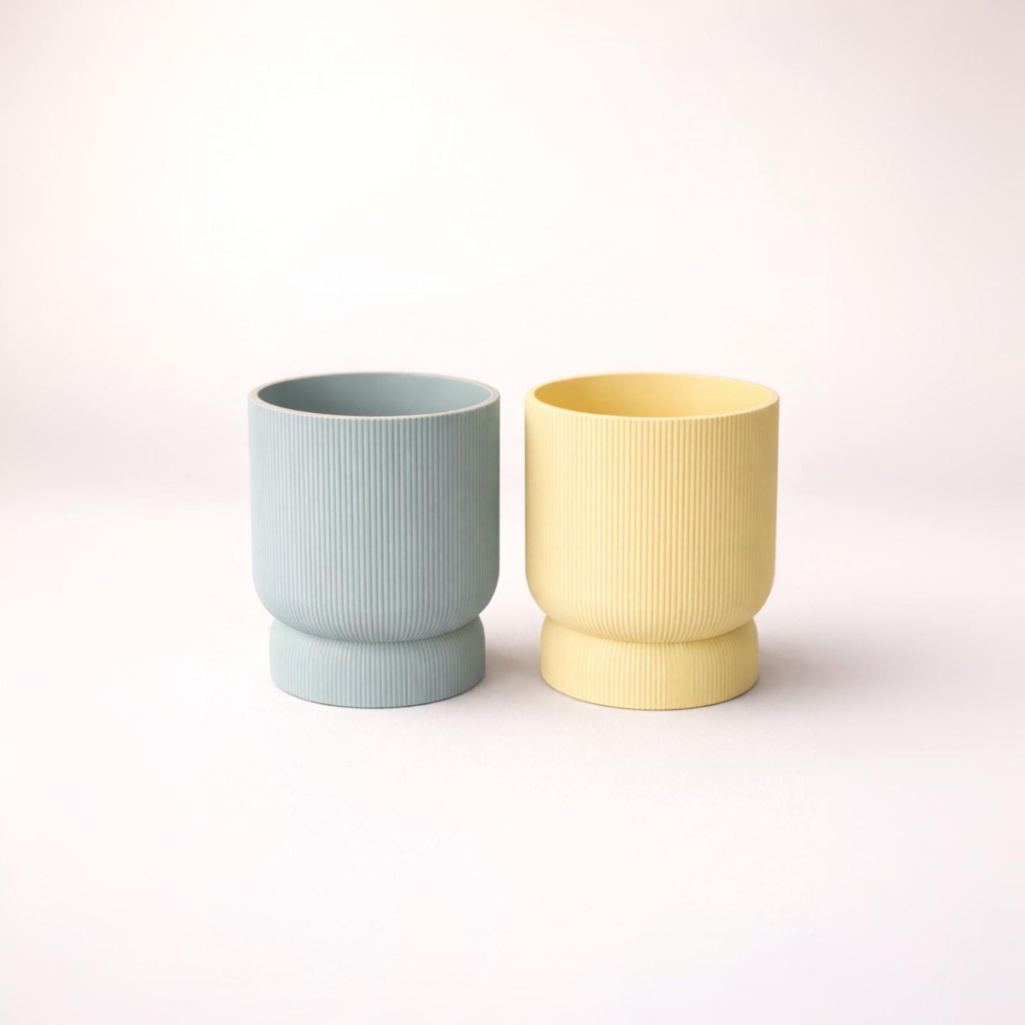 Blumentopf mit Abtropfschale modern | minimalistischer Pflanztopf | 3D Druck Topf | Indoor Pflanzen Topf | Geschenk Idee