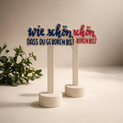 Geburtstagsdeko Stecksystem | Zahlen 0-9 einzeln oder Set | Happy Birthday Regenbogen Girlande | personalisierbare Deko | wiederverwendbar