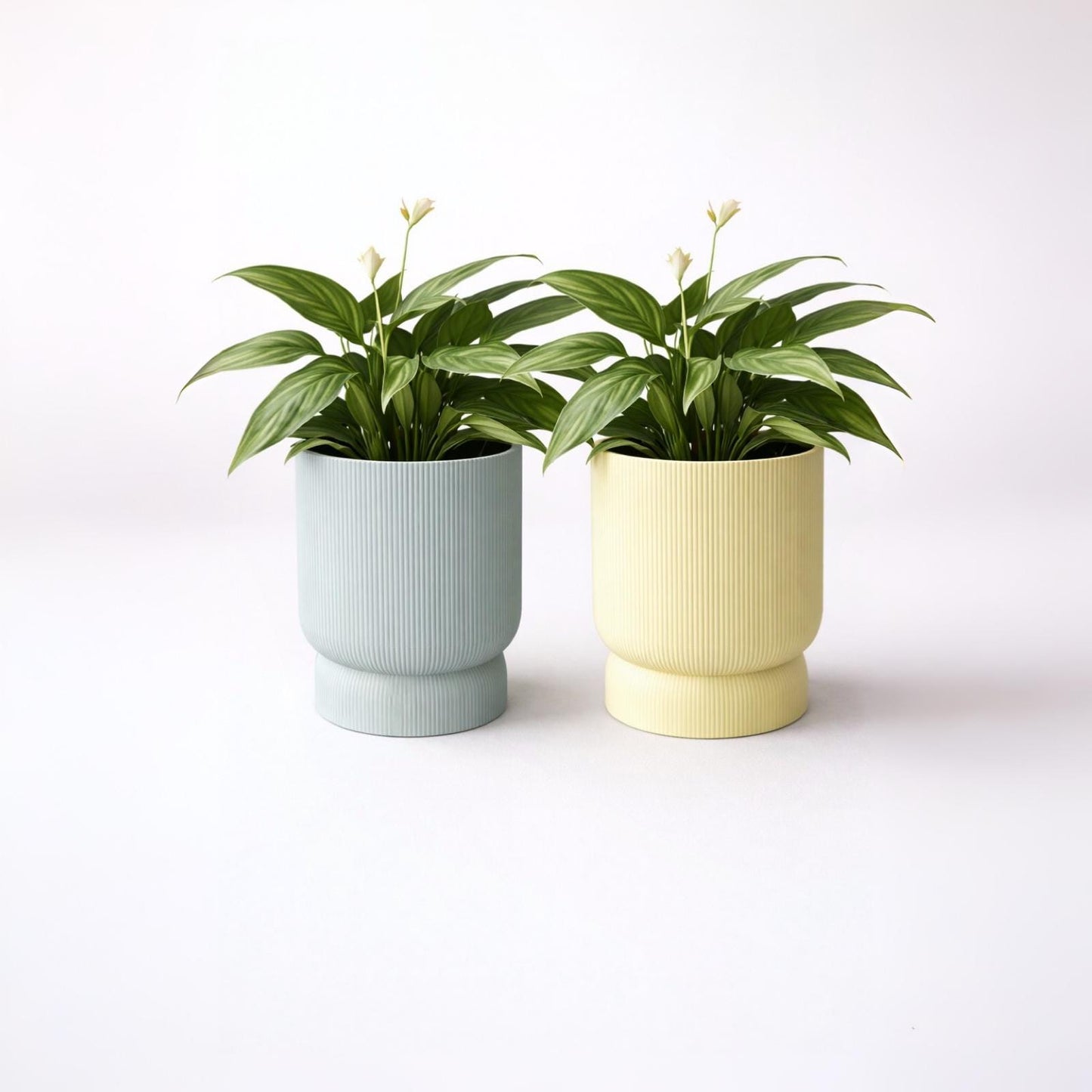 Blumentopf mit Abtropfschale modern | minimalistischer Pflanztopf | 3D Druck Topf | Indoor Pflanzen Topf | Geschenk Idee