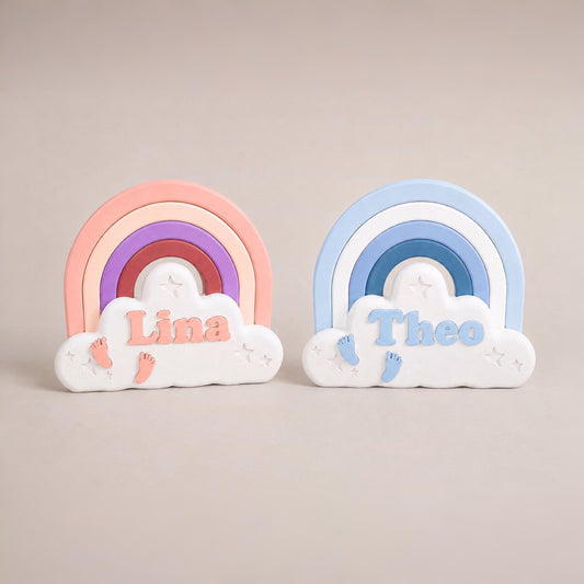 Personalisierter Regenbogen mit Name | Babyzimmer Deko | 3D Druck Geschenk zur Geburt