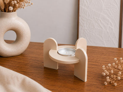 Moderner Teelichthalter | Skandinavische Deko | 3D gedruckter Kerzenhalter | Minimalistische Wohnaccessoires | Geschenkidee