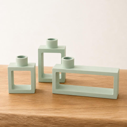 Geometrische Kerzenhalter