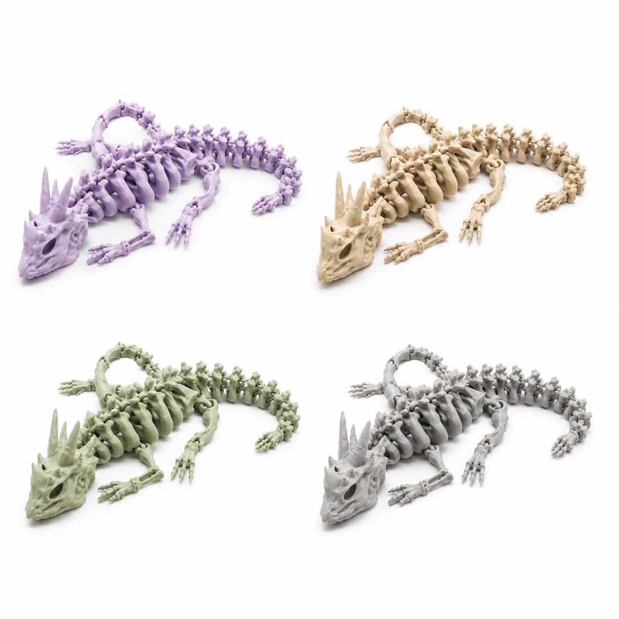 Skelettdrache | Bewegliche 3D-Druck Figur | Fantasy Deko & Geschenk
