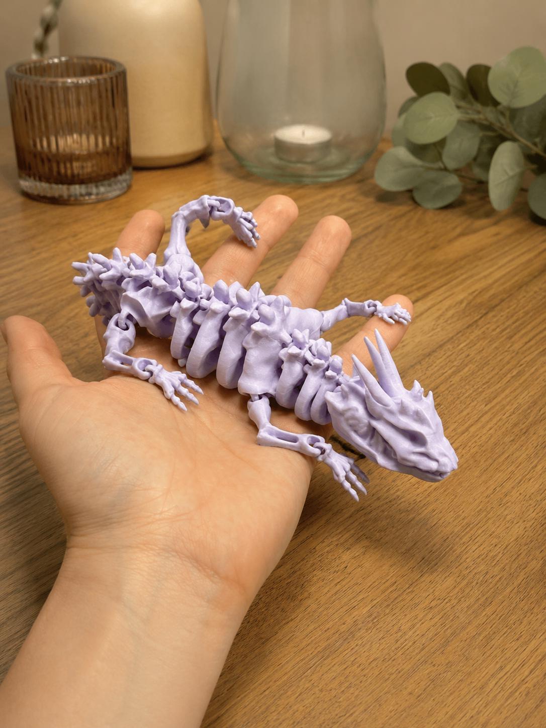 Skelettdrache | Bewegliche 3D-Druck Figur | Fantasy Deko & Geschenk