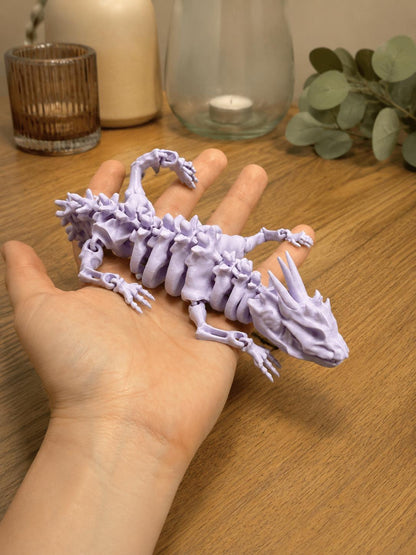 Skelettdrache | Bewegliche 3D-Druck Figur | Fantasy Deko & Geschenk